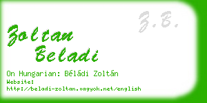 zoltan beladi business card
