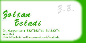 zoltan beladi business card